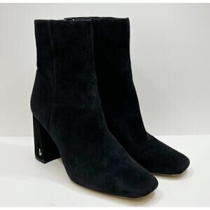 SAM EDELMAN Codie Suede Block Heel Square Toe Ankle Booties Sz 9.5